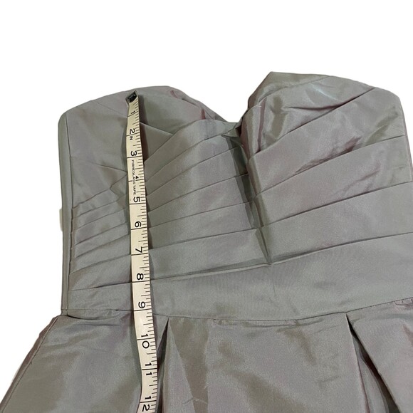 Alfred Sung D538 Size 4  Dress Pockets Atlantis Gray Strapless Cocktail NWT - Picture 14 of 14